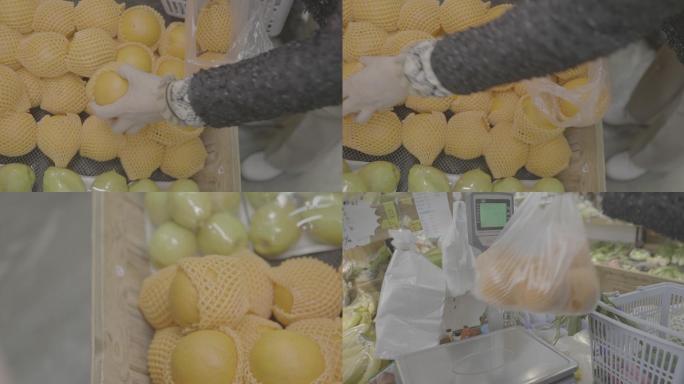 超市 称重 买水果 买橙子