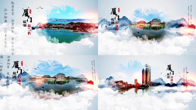大气震撼中国风水墨画图文展示（含字体）