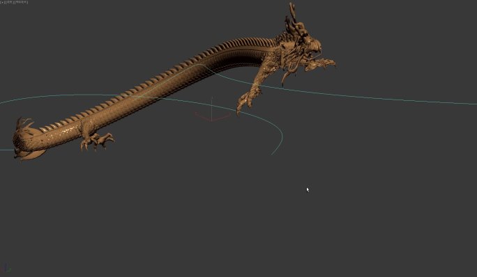 龙模型 可编辑路线龙 模型3Dmax