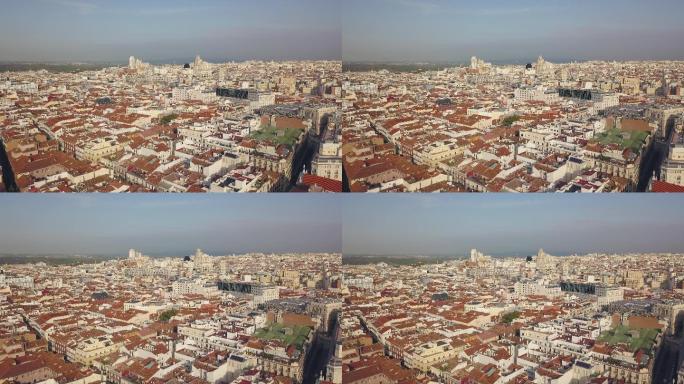 马德里城市景观鸟瞰大景大气空镜国外
