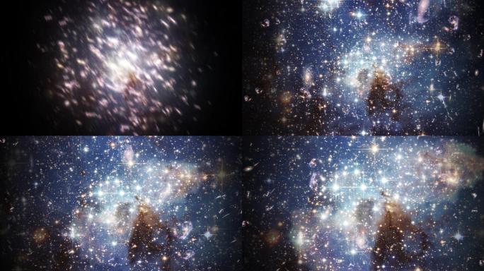 宇宙特效动画合成元素光效爆炸星空背景