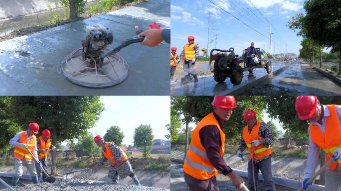 农村 振兴 公路 修路 施工 挖土