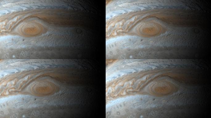 木星旋转星球宇宙银河太空转动探索发现