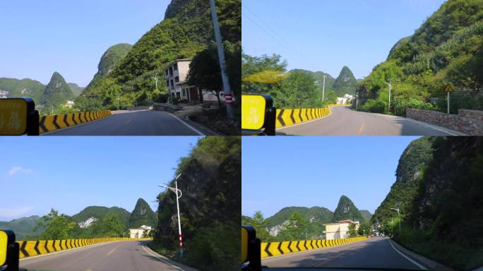 行驶在盘山公路上