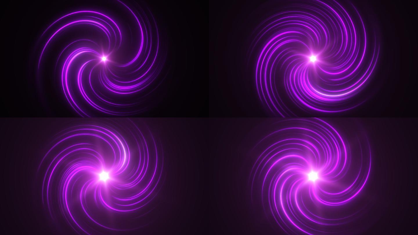 紫色光线漩涡能量汇聚