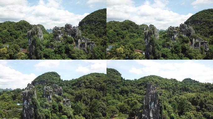 实拍航拍桂林骆驼山