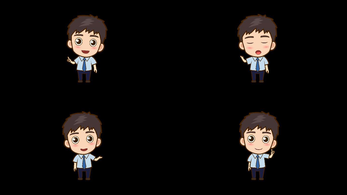 mg人物 卡通人物 男子 解说 主持人