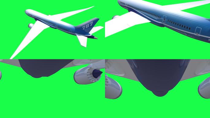 飞机-绿幕素材