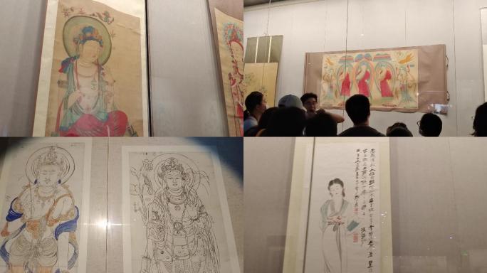 【原创】四川博物院里的壁画视频素材