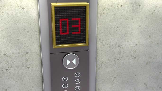 按电梯  电梯内 显示 屏 变化 按键