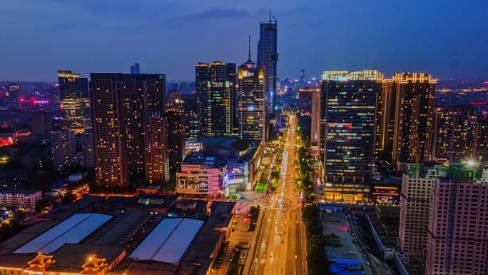 沈阳展览馆华润大厦万象城嘉里夜景延时4K