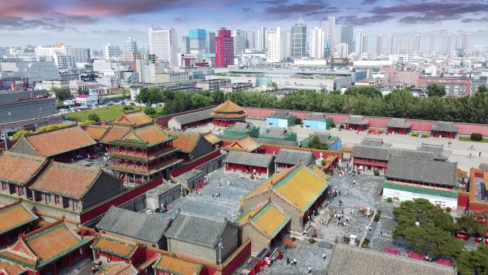 沈阳 和平区 地标 航拍素材 辽宁