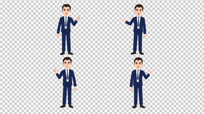 MG人物 卡通人物 mg动画 男子主持人