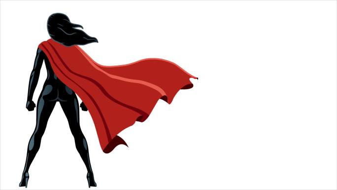 超级女英雄背影