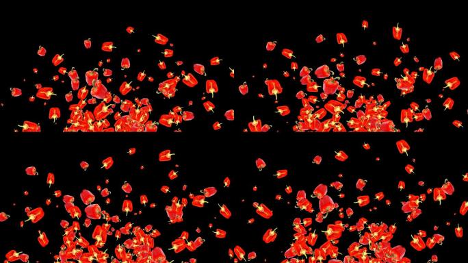 4K辣椒上升动态通道视频 2