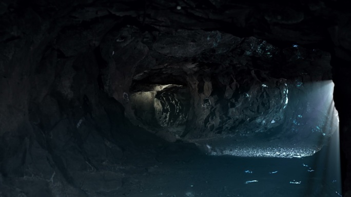 发光的洞穴地质地理地貌勘探研究探险地下地