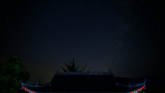 银河延时到日出 夜转日镜头