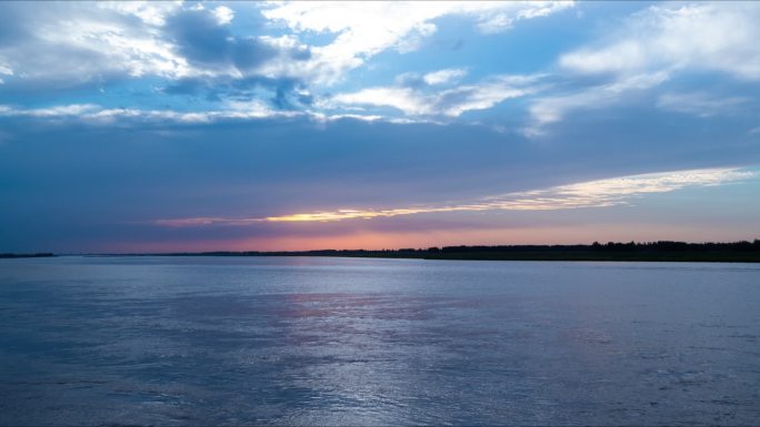 黄河日落 黄河延时 黄河夕阳