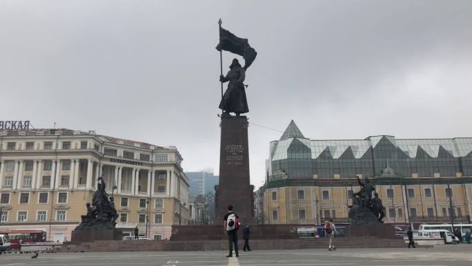 远东苏维埃战士纪念碑海参崴广场