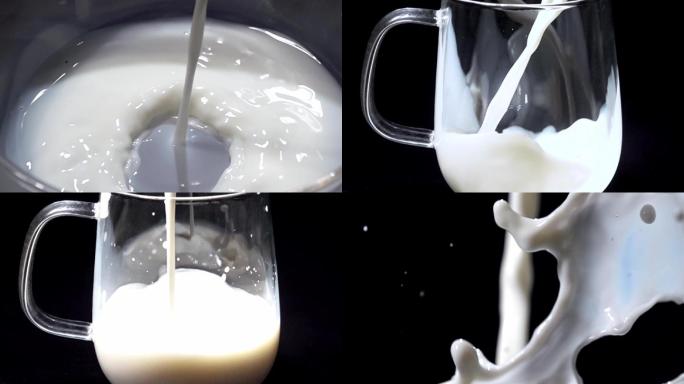 牛奶飞溅倒牛奶