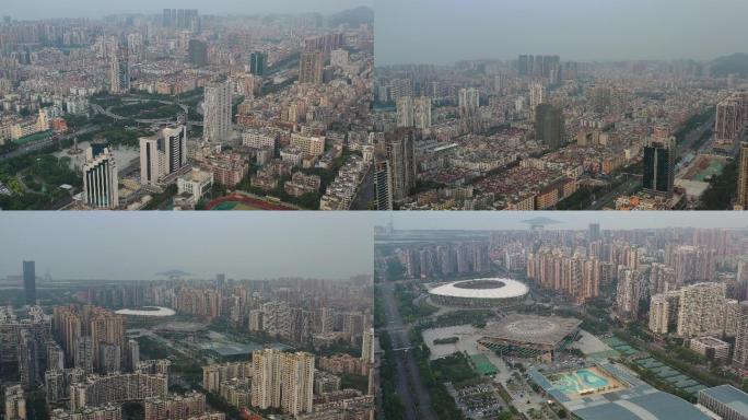 原创航拍：深圳市宝安体育中心两场两馆