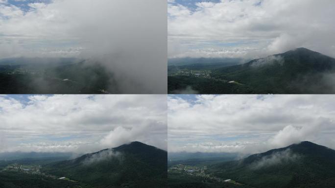 航拍 山脉 山谷 云层 4K