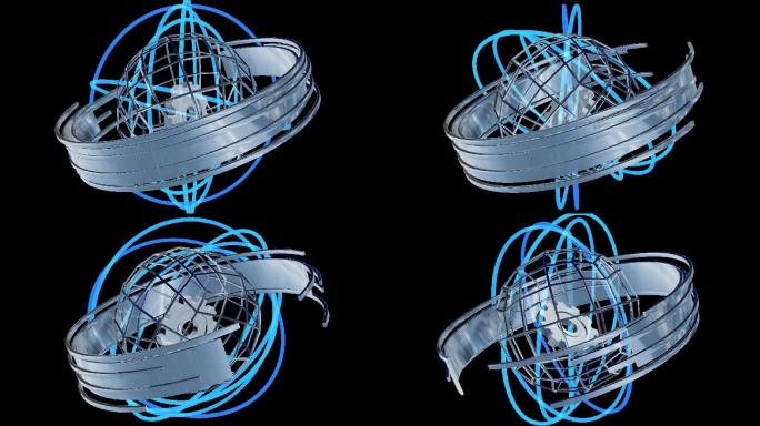 原创科技机械球形视频素材