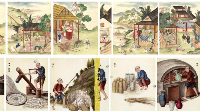 《中国自然历史绘画》-陶瓷 瓷器制作4K