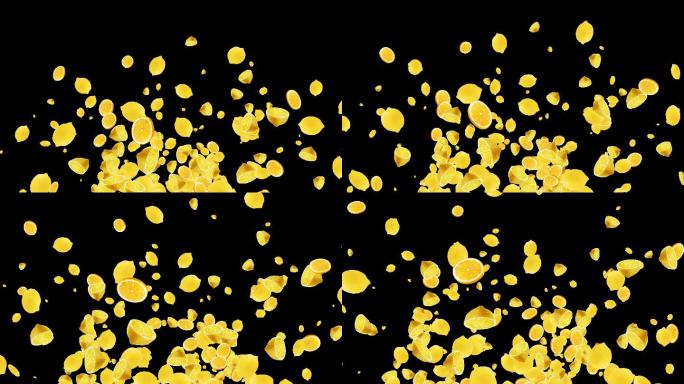 4K柠檬上升动态通道视频 2