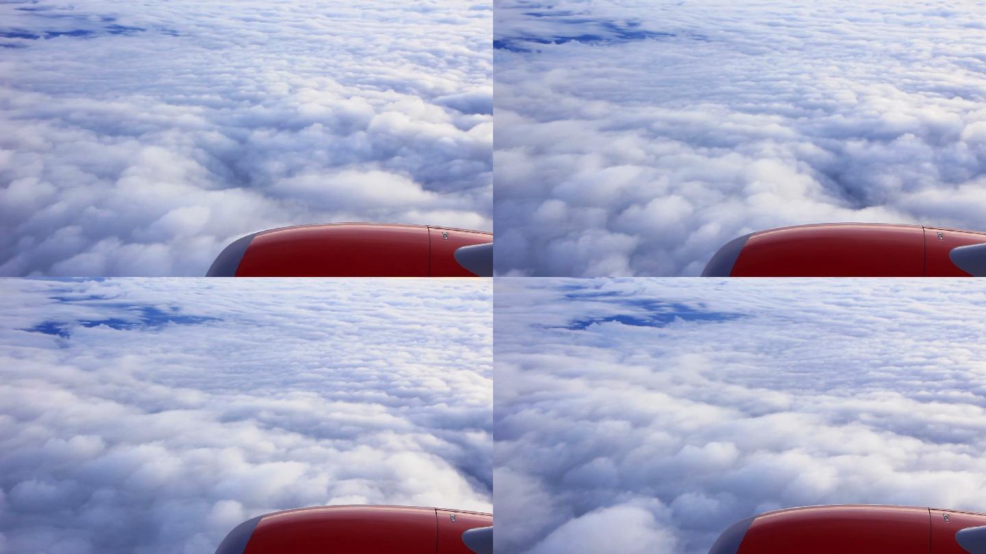 飞机窗口上的云