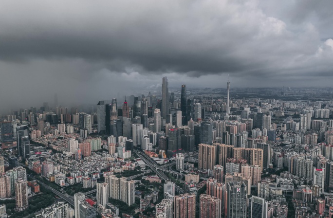 广州台风乌云暴雨延时04