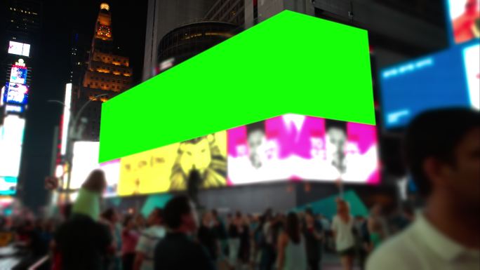 纽约时代广场上的绿屏