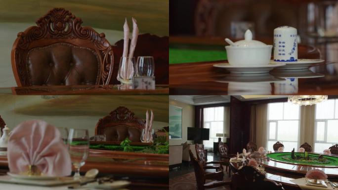 反腐豪华高档酒店饭局餐具实拍X