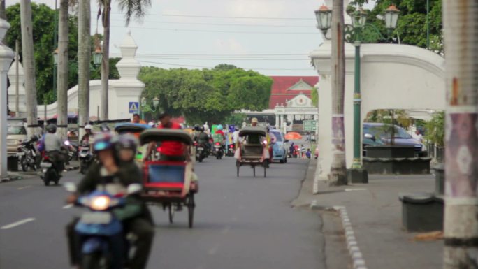 印尼的街道人文人流量万家灯火车流量早高峰