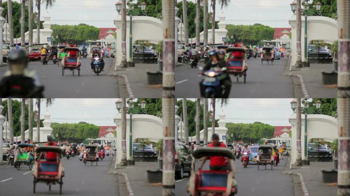 印尼的街道人文人流量万家灯火车流量早高峰