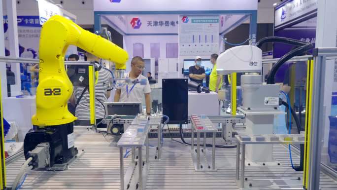 4K工业机器人展览-人工智能工业自动化