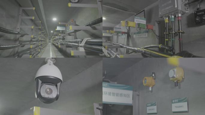 【4K】智慧城市地下综合管廊壮观实拍管线