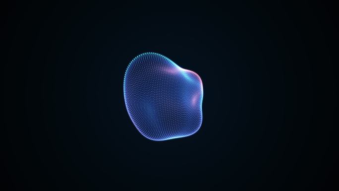 无定形球体的变形抽象动画