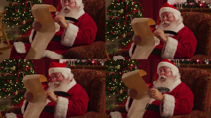 圣诞老人书写礼物清单