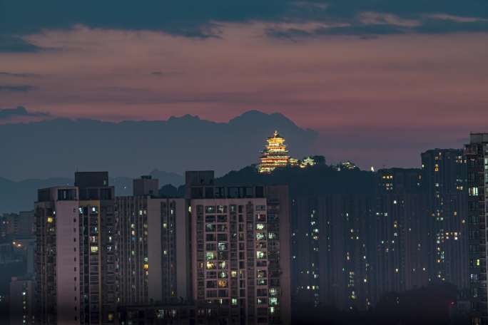 重庆万家灯火鸿恩寺延时