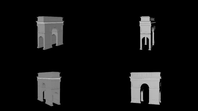 欧洲法国凯旋门AE到OBJ用模型
