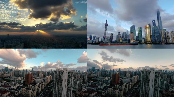 上海航拍延时摄影素材