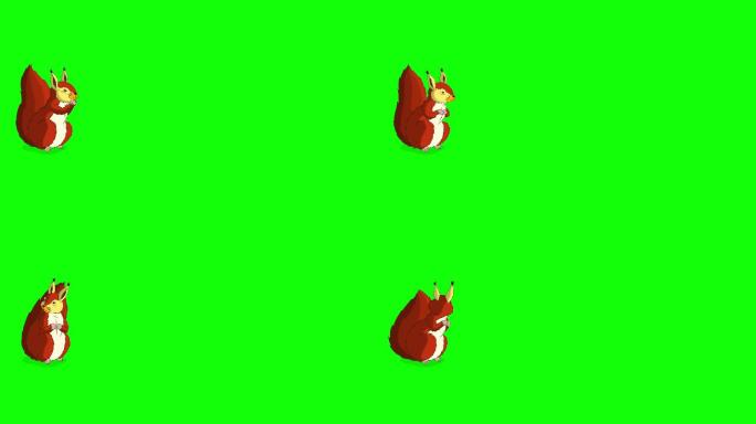 红松鼠跑。展示MG动画数据人物商务宣传广