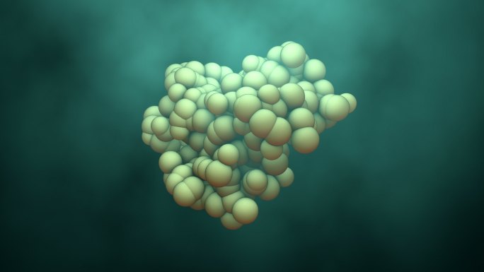 运动的蛋白质或酶特效动画合成元素3d球抖