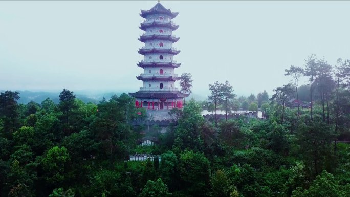 中国风人文  历史建筑塔