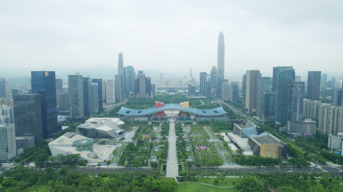 深圳地标市民中心4K超清航拍