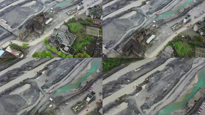 北川地震遗址灾后重建施工