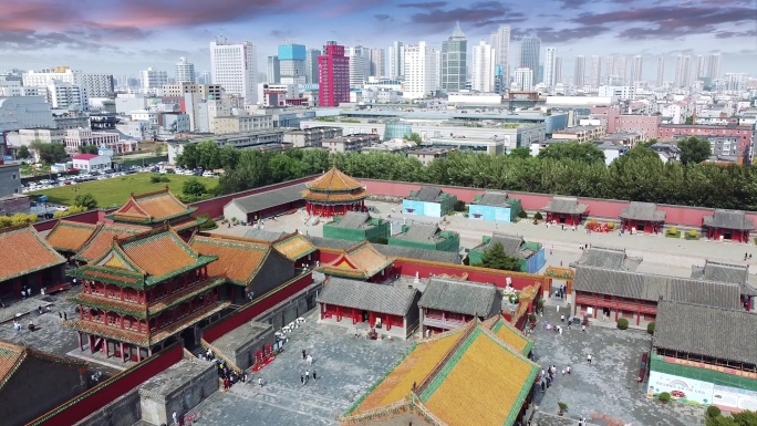 沈阳 和平区 地标 航拍素材 辽宁