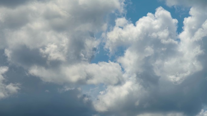 蓝天白云天空云层流动天气变幻童话天气晴朗