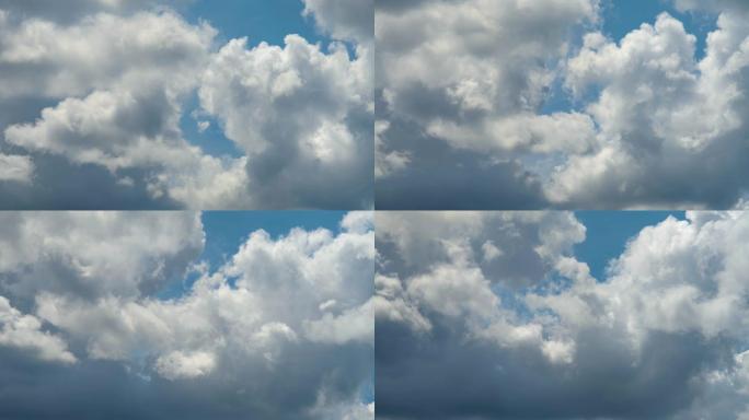 蓝天白云天空云层流动天气变幻童话天气晴朗